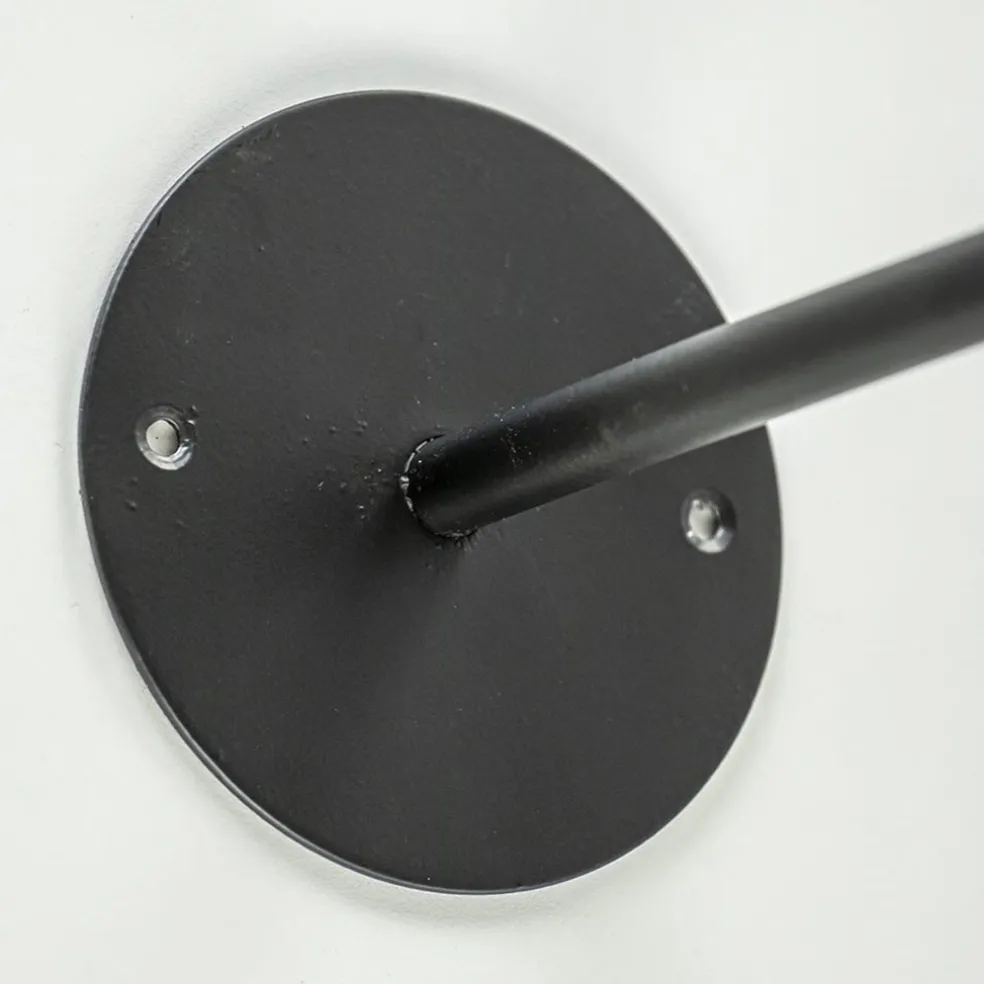 Mat zwarte wandlamp Soriano exclusief kap