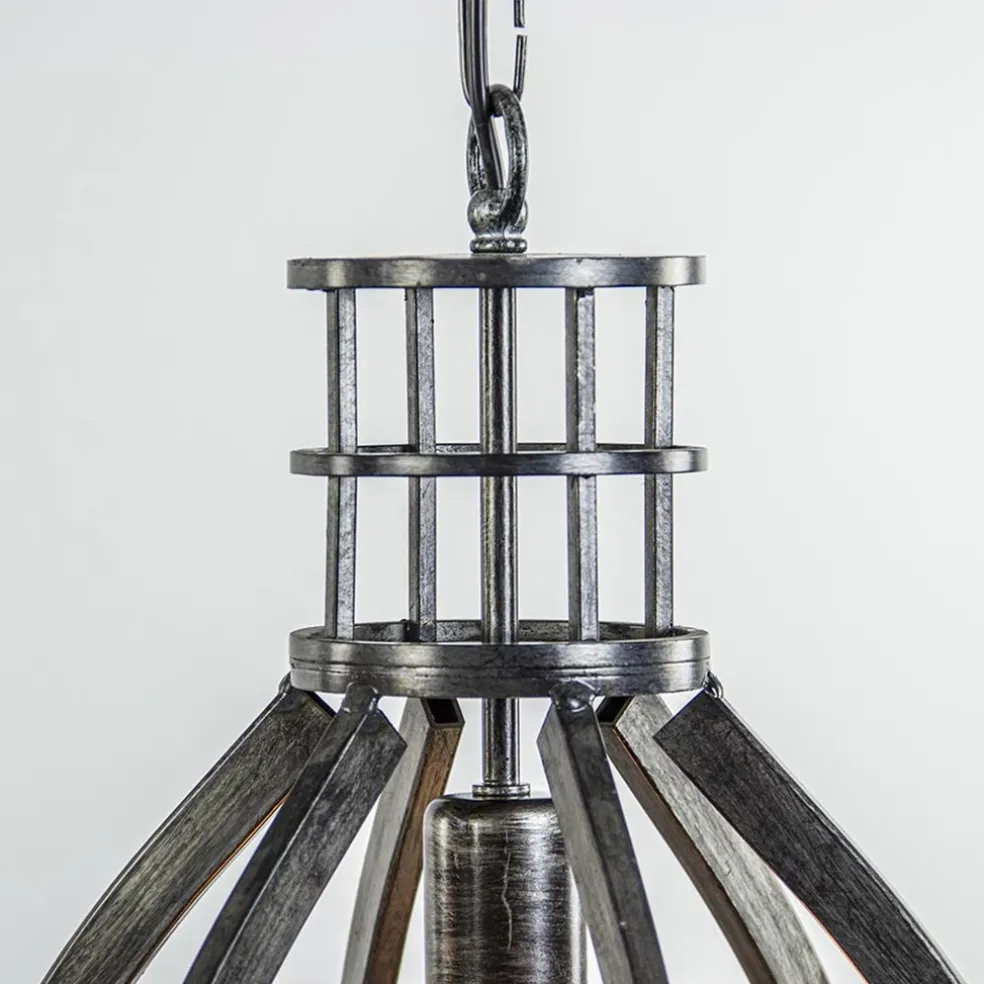 Metalen eettafel hanglamp 2-lichts kooi