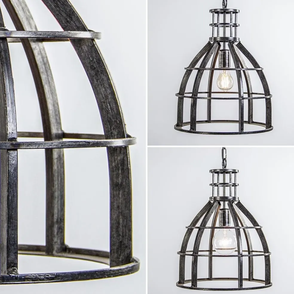 Metalen eettafel hanglamp 2-lichts kooi