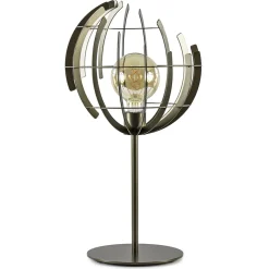 Metalen tafellamp Terra met oud messing afwerking