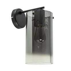 Modern klassieke wandlamp cilinder met smoke glas