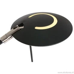 Moderne bureaulamp zwart met dimbaar LED