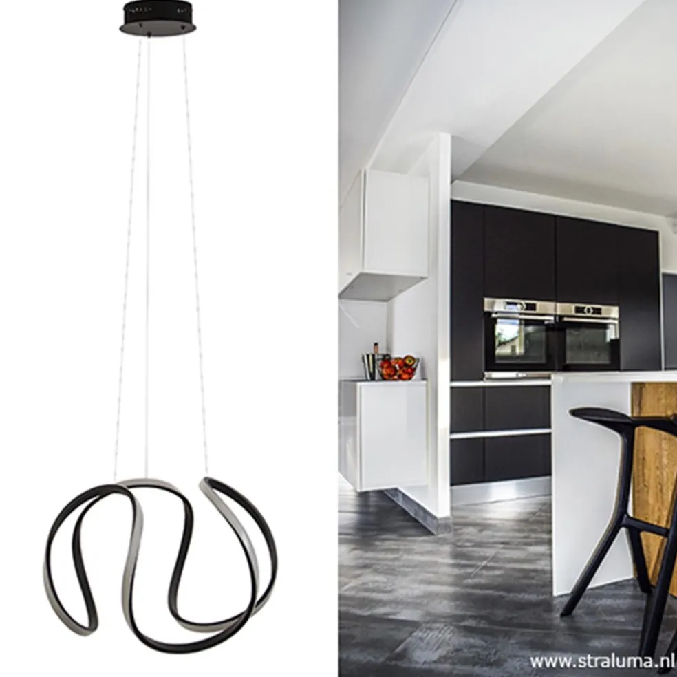 Moderne design hanglamp LED zwart