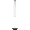 Moderne design vloerlamp zwart met opaal glas dim to warm