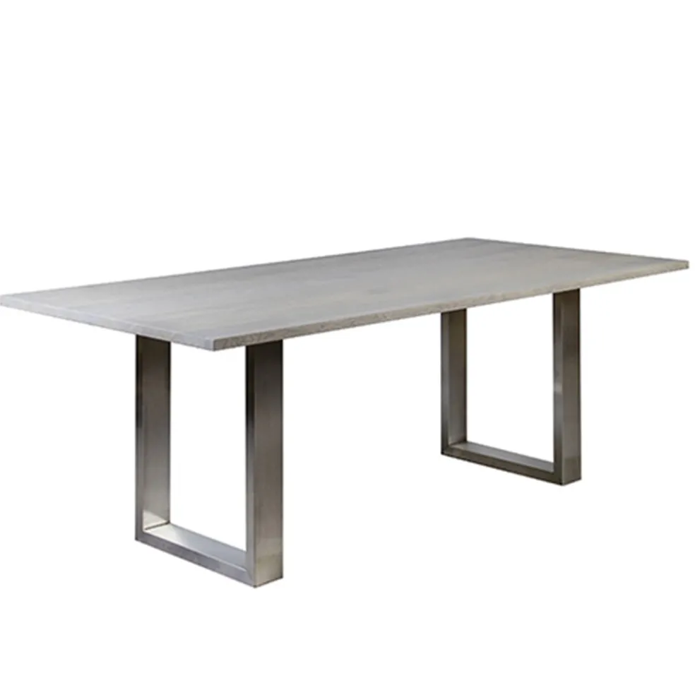 Moderne eettafel vergrijsd eiken 200x100