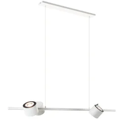 Moderne hanglamp wit met verstelbare LED spots