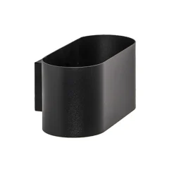 Moderne kleine wandlamp ovaal zwart