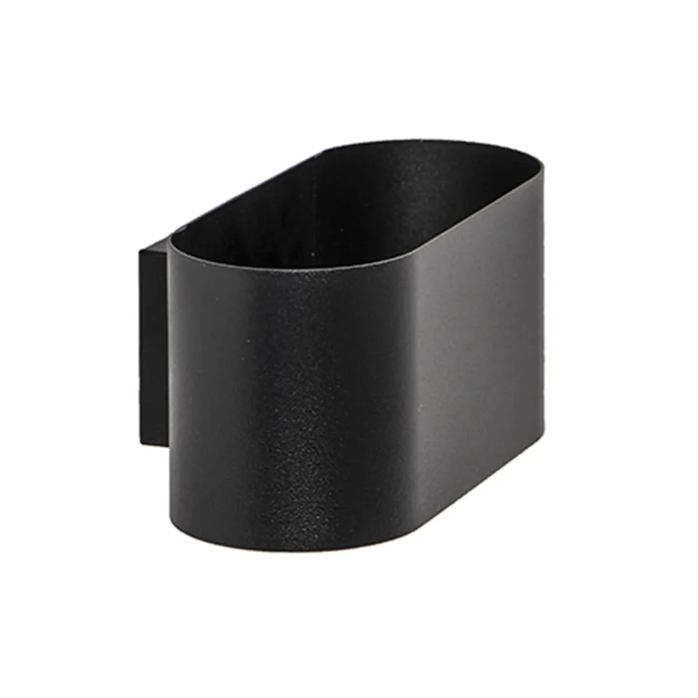 Moderne kleine wandlamp ovaal zwart