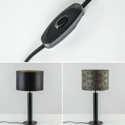 Moderne lampvoet cilinder mat zwart excl kap