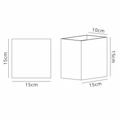 Moderne LED buitenlamp rechthoekig zwart IP65