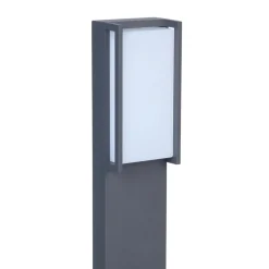 Moderne LED buitenpaal grijs rechthoek IP54
