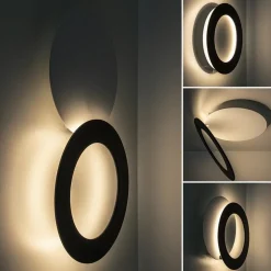 Moderne LED design lamp wit zwart verstelbaar