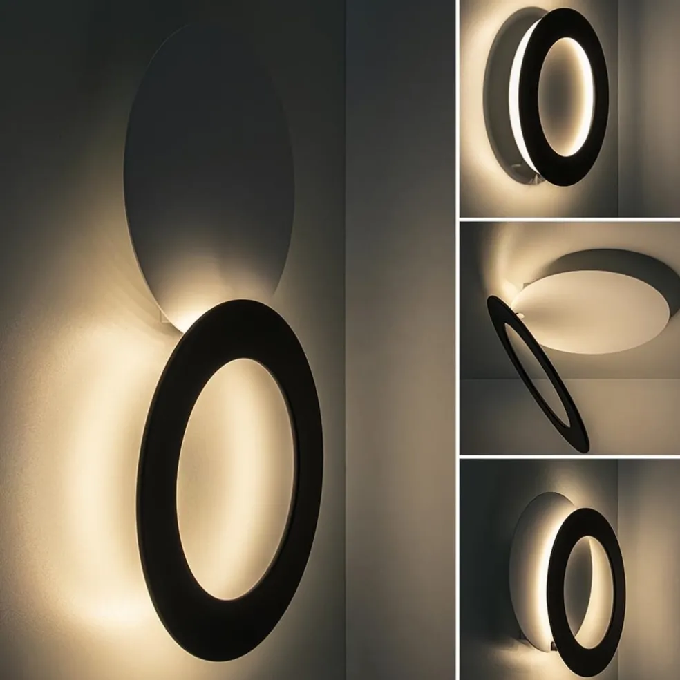 Moderne LED design lamp wit zwart verstelbaar