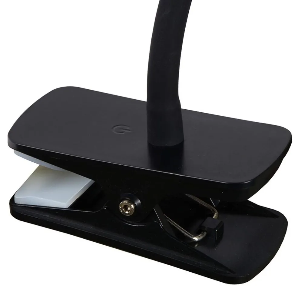 Moderne LED klemlamp zwart inclusief dimbaar LED