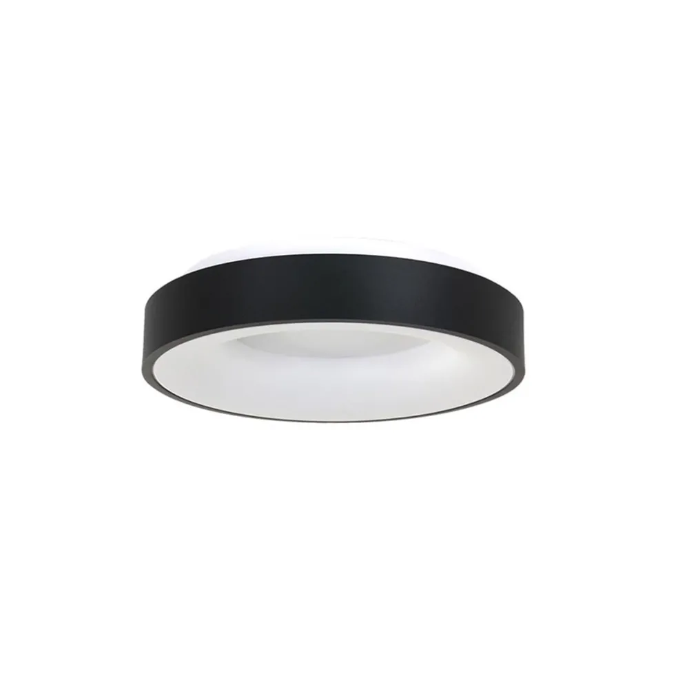 Moderne LED plafonnière zwart rond 30 cm