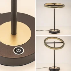 Moderne LED tafellamp zwart/goud dimbaar