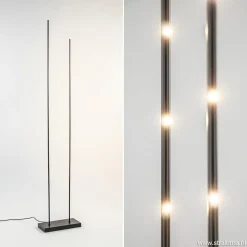 Moderne LED vloerlamp dimbaar mat zwart