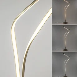 Moderne LED vloerlamp goud dimbaar