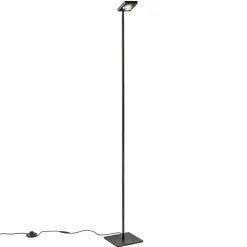 Moderne LED vloerlamp lens zwart verstelbaar
