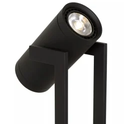 Moderne LED vloerlamp mat zwart met kantelbare spot