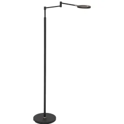 Moderne LED vloerlamp op accu zwart dimbaar