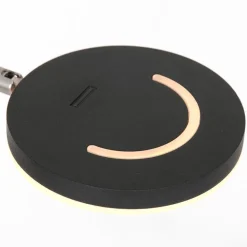 Moderne LED vloerlamp op accu zwart dimbaar