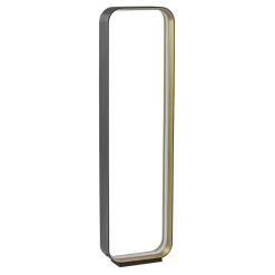 Moderne LED vloerlamp zwart/goud dim to warm