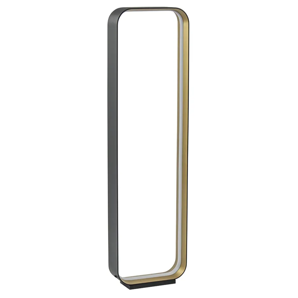 Moderne LED vloerlamp zwart/goud dim to warm