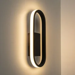 Moderne LED wandlamp zwart