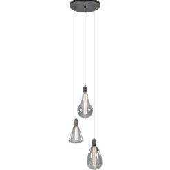 Moderne 3-lichts hanglamp zwart exclusief bronnen