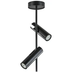 Moderne 2-lichts opbouwspot zwart verstelbaar