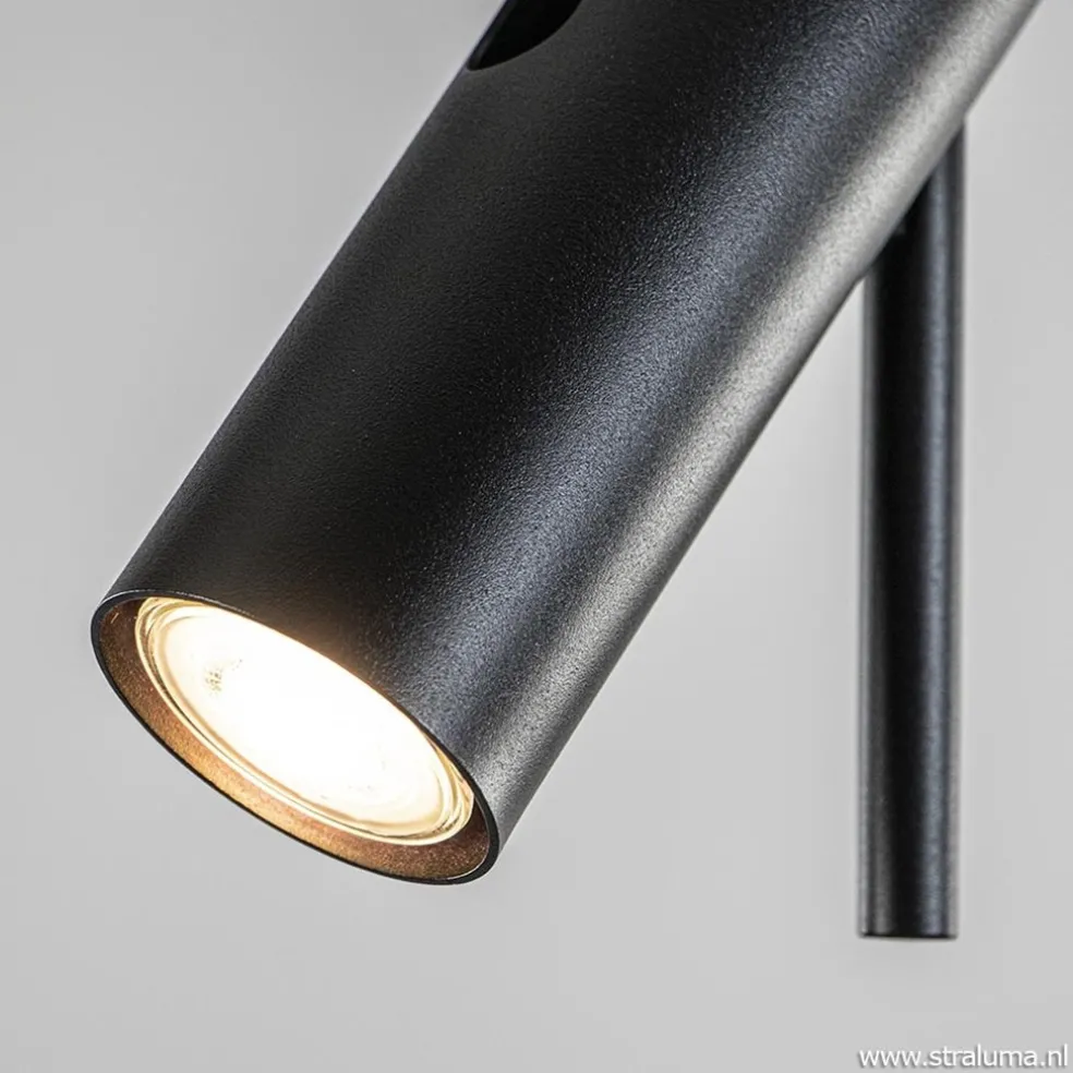 Moderne 2-lichts opbouwspot zwart verstelbaar