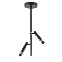 Moderne 2-lichts opbouwspot zwart G9