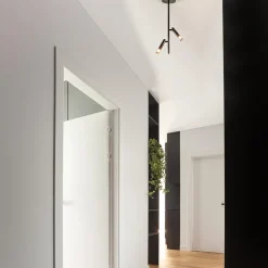 Moderne 2-lichts opbouwspot zwart G9