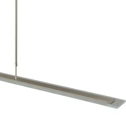 Moderne nikkel LED hanglamp met helder glas dimbaar