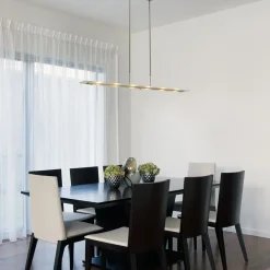 Moderne nikkel LED hanglamp met helder glas dimbaar