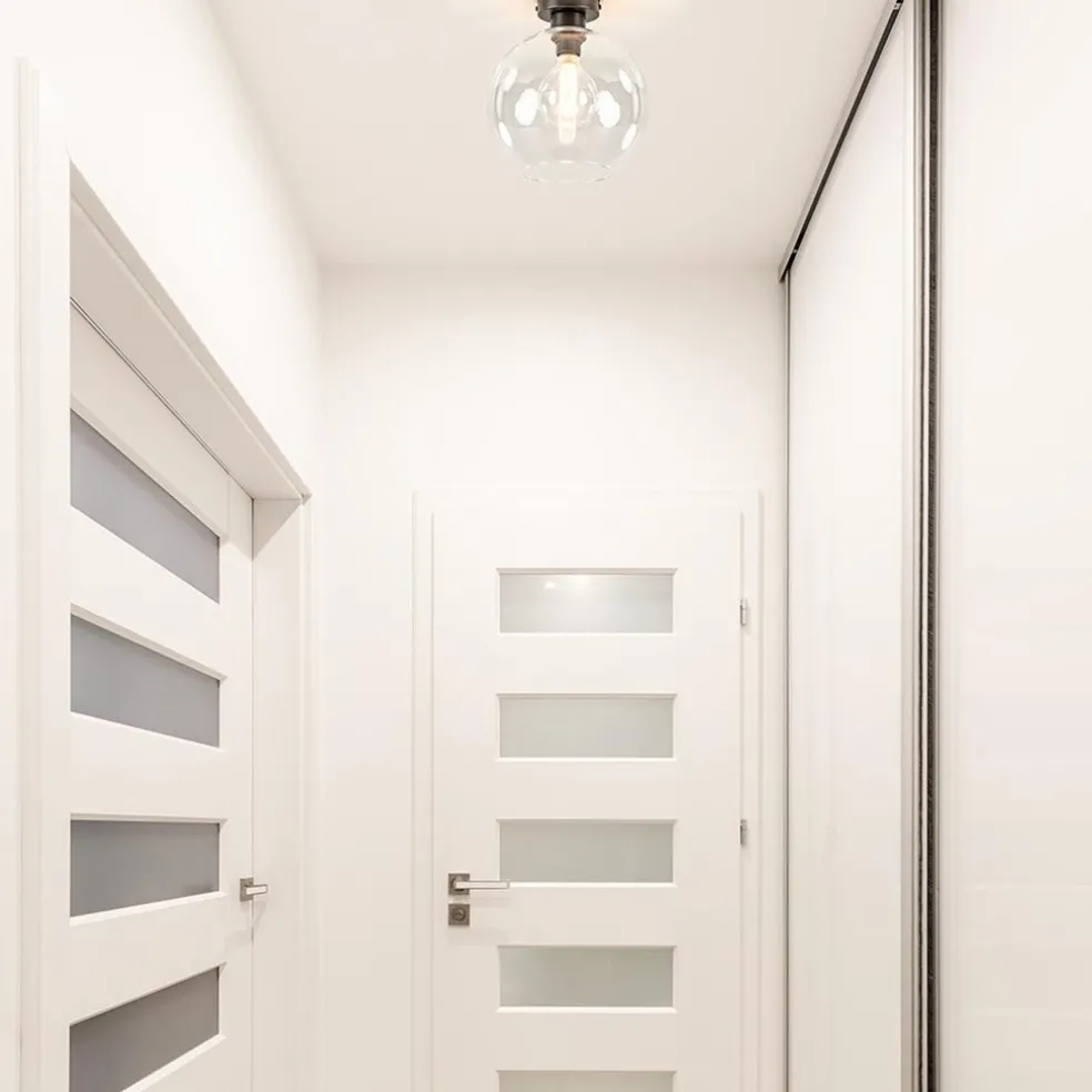 Moderne plafondlamp globe helder glas