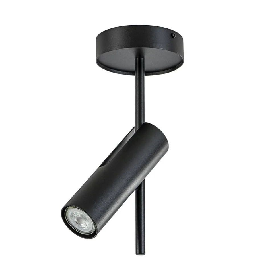 Moderne plafondspot zwart metaal verstelbaar