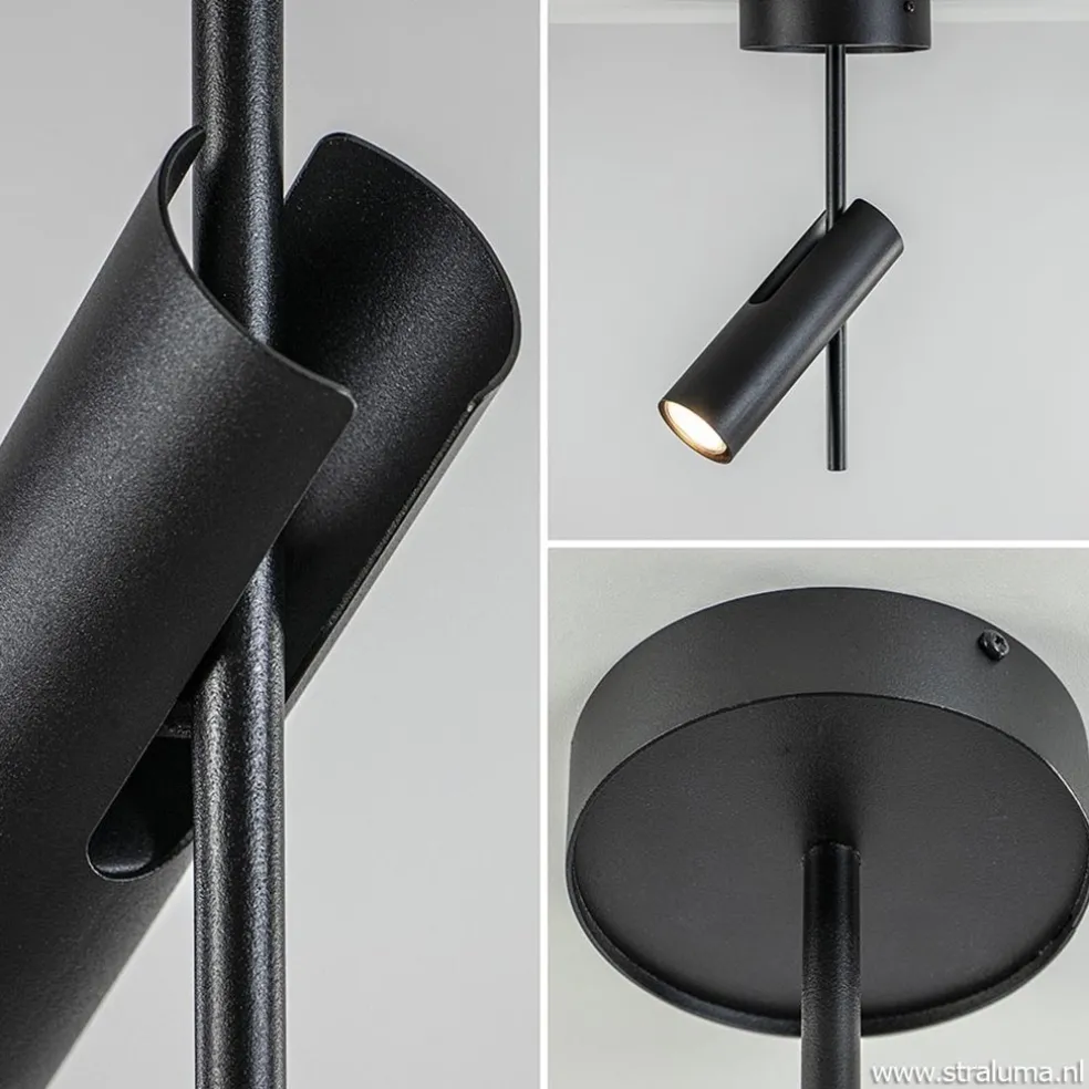 Moderne plafondspot zwart metaal verstelbaar