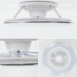 Moderne plafondventilator inclusief dimbaar LED klein