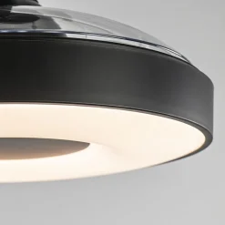 Moderne plafondventilator zwart met dimbaar LED