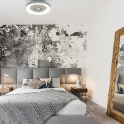 Moderne plafondventilator grijs met geintegreerd LED