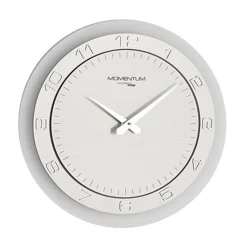 Moderne wandklok rond RVS keuken/kantoor