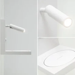 Moderne wandlamp wit inclusief LED en fast charger