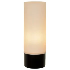 Moderne wandlamp zwart met opaal glas IP44