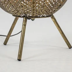 Oosterse vloer/tafellamp op pootjes goud