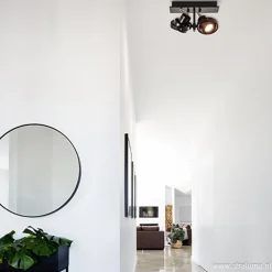 Opbouwspot balk zwart 2-lichts gu10 incl