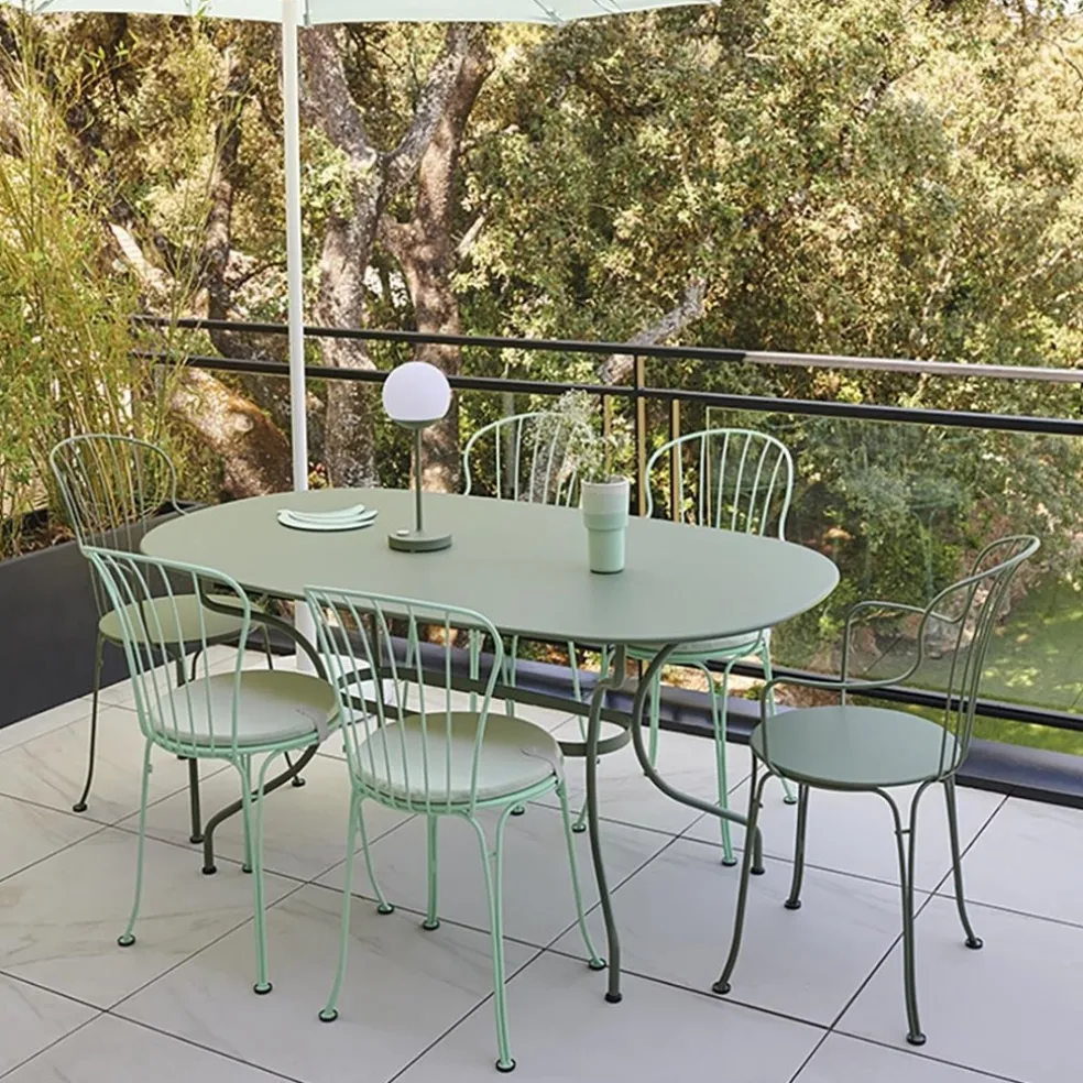 Oplaadbare buitenlamp tafel groen IP44