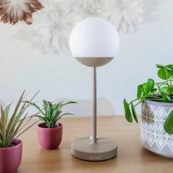 Oplaadbare buitenlamp tafel grijs IP44