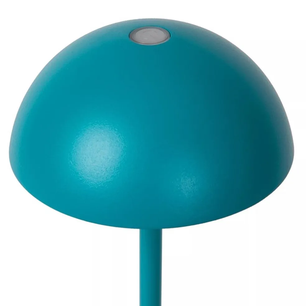 Oplaadbare LED buitenlamp op batterij turquoise